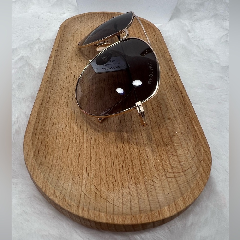 Tom Ford Milla TF784 Aviator Sunglasses Rose Gold Brown Gradient 59mm NWT $575 - Picture 4 of 7